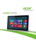 Инструкция Acer ICONIA W700