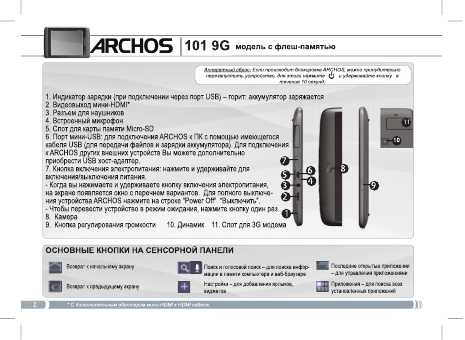 Инструкция Archos 101 9G