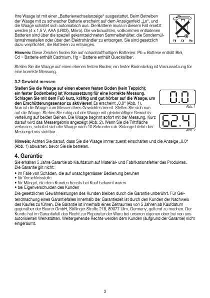 Инструкция Beurer GS-40