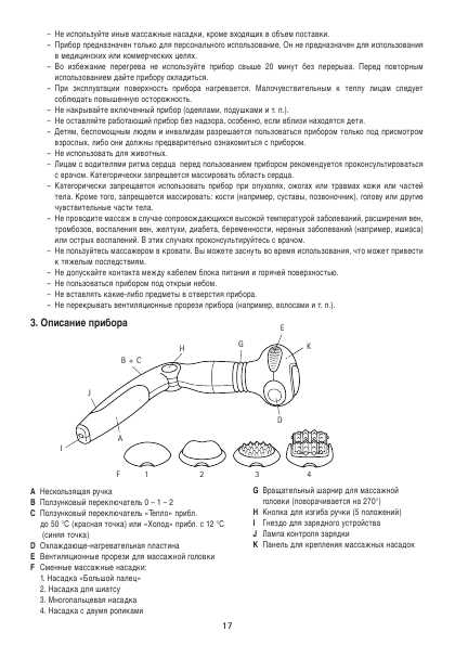 Инструкция Beurer MG-50