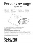 Инструкция Beurer PS-08