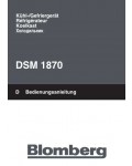 Инструкция Blomberg DSM-1870