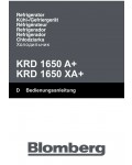 Инструкция Blomberg KRD-1650A+