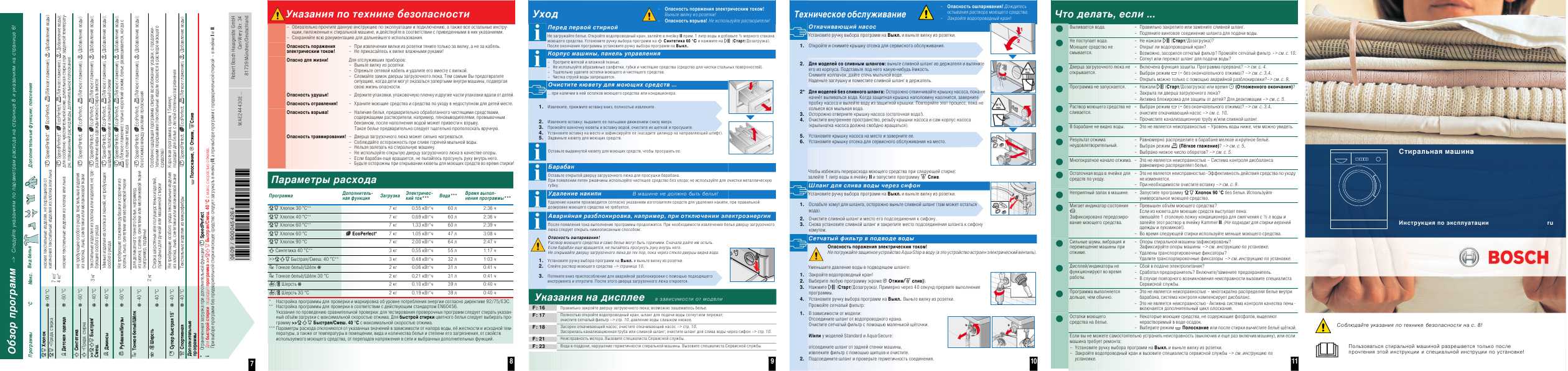 Инструкция BOSCH WAE-20443OE