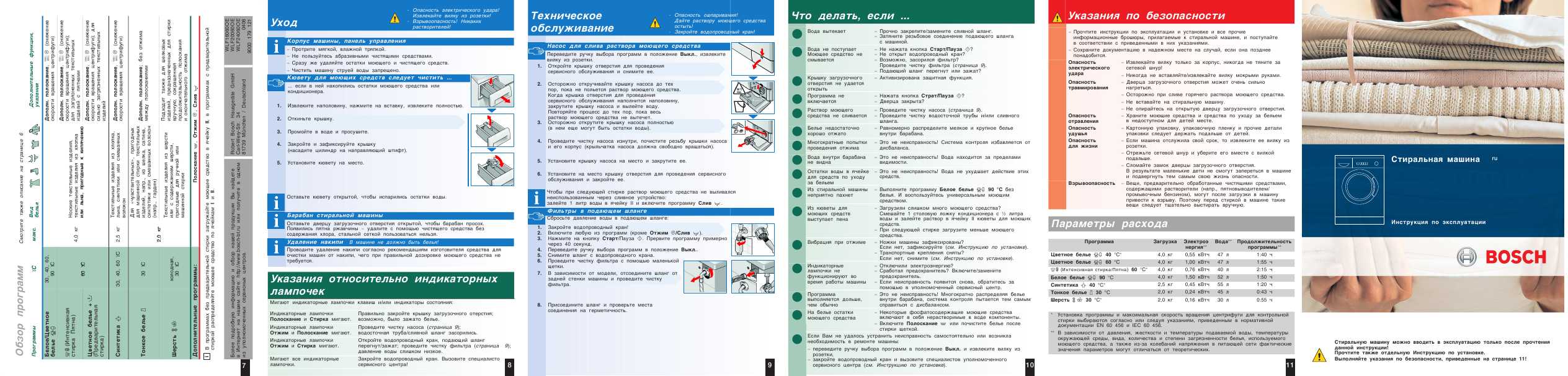 Инструкция BOSCH WLF-16160 OE