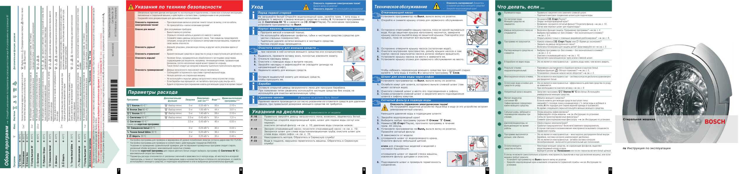 Инструкция BOSCH WLX-20444OE