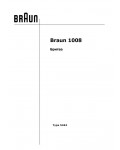 Инструкция Braun 1008 (тип 5462)