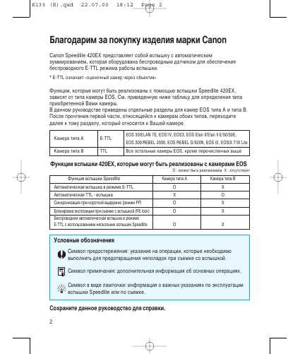 Инструкция Canon 420EX