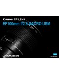 Инструкция Canon EF 100 mm F2.8 Macro USM
