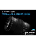 Инструкция Canon EF 100 mm F2.8L Macro IS USM
