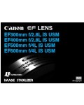 Инструкция Canon EF 400 mm F2.8L IS USM
