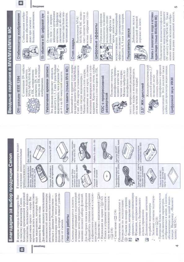Инструкция Canon MV-4i
