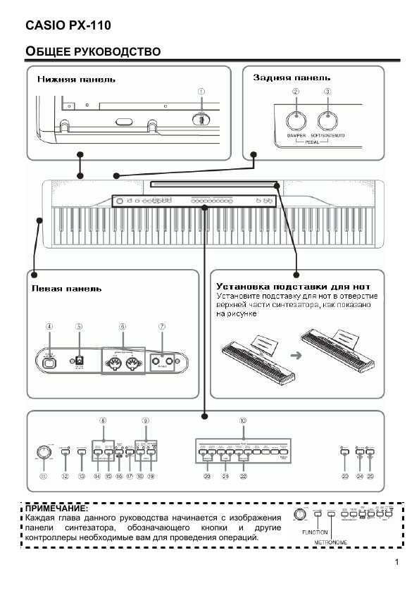 Инструкция Casio PX-110