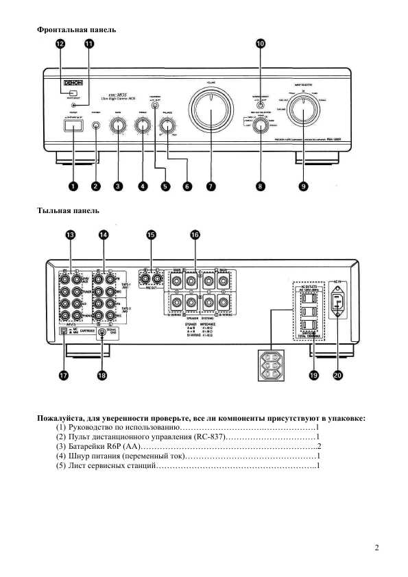 Инструкция Denon PMA-1500R