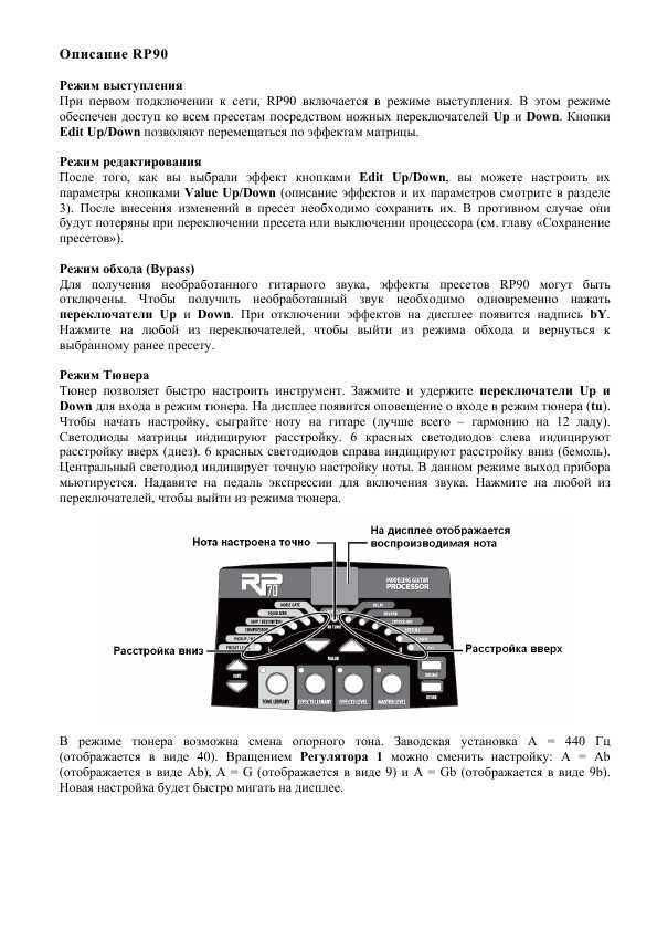 Инструкция DIGITECH RP-90