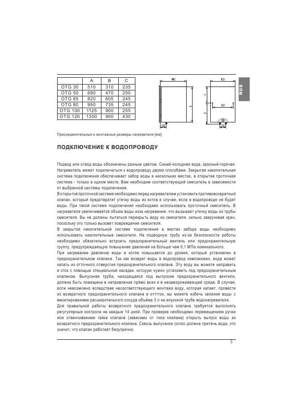 Инструкция Gorenje OTG 30-120 SLIM