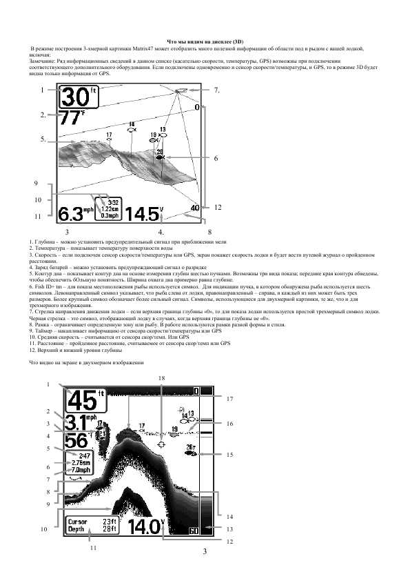 Инструкция Humminbird Matrix 47 3D