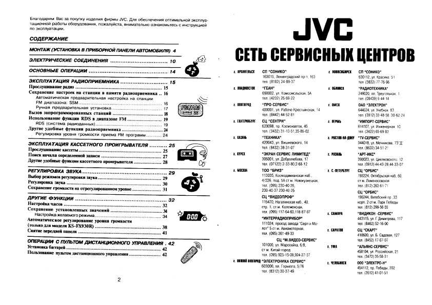 Инструкция JVC KS-FX830R