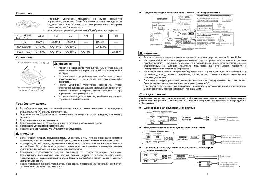 Инструкция Kenwood KAC-606