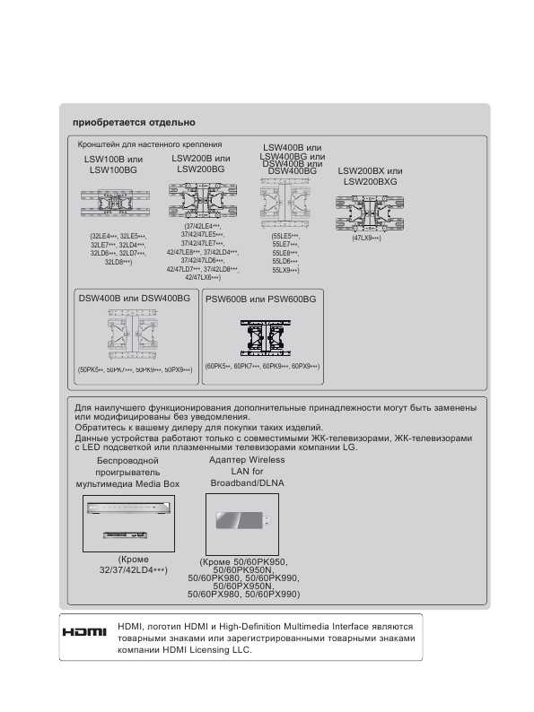 Инструкция LG 42LE7300