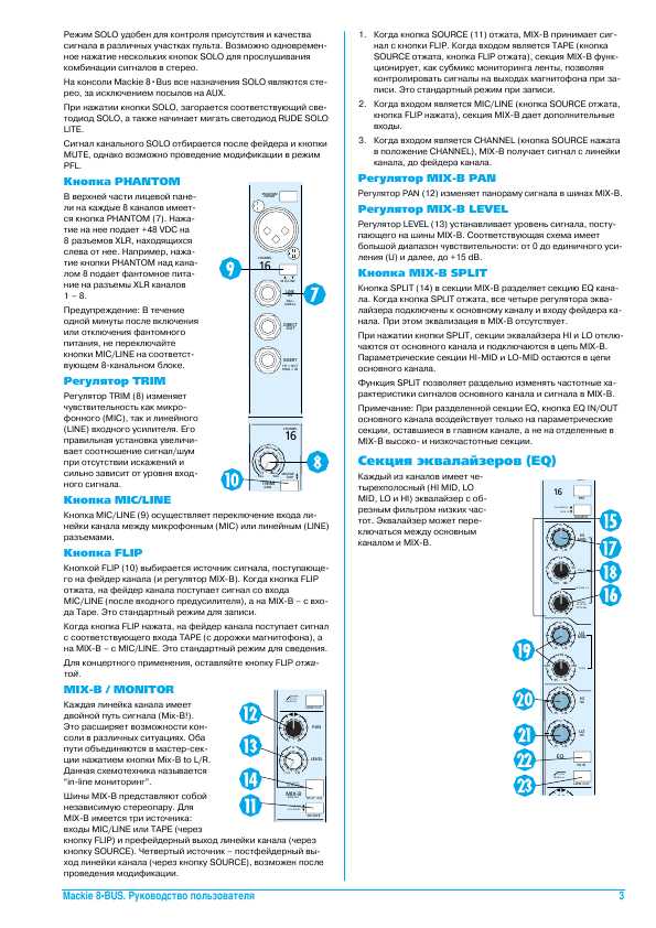 Инструкция Mackie 8-BUS