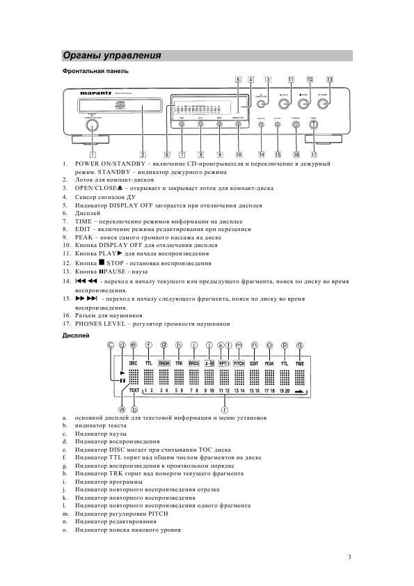 Инструкция Marantz CD-5400