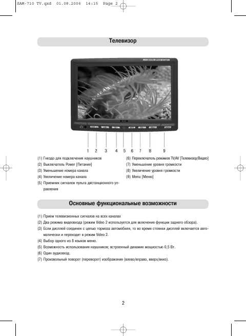 Инструкция NRG SAM-710