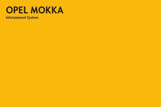 Инструкция Opel CD400 Mokka 2013