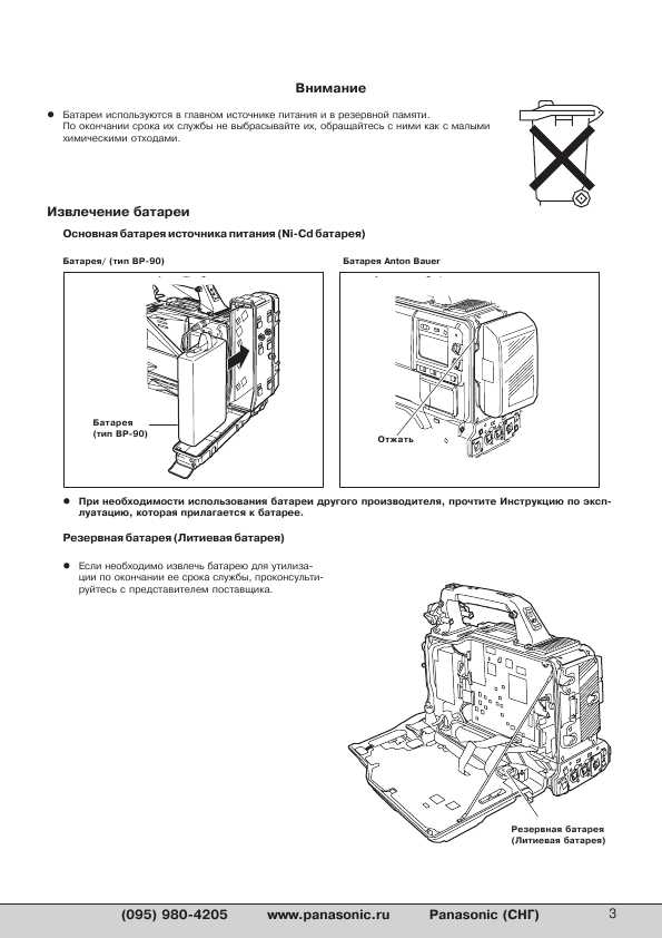 Инструкция Panasonic AJ-SDC905E