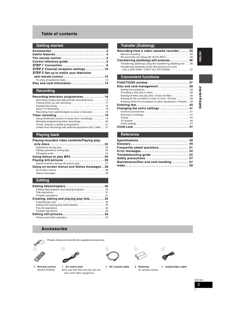 Инструкция Panasonic DMR-E65
