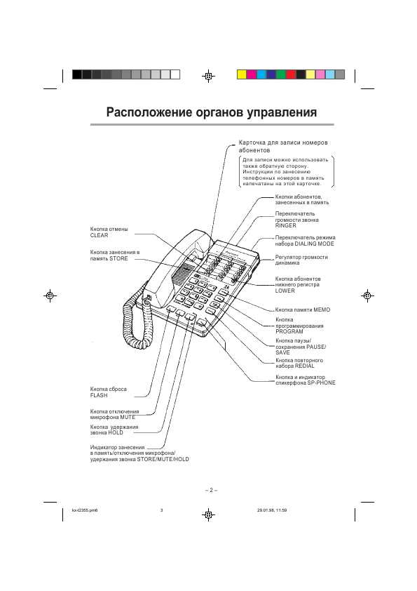 Инструкция Panasonic KX-T2355