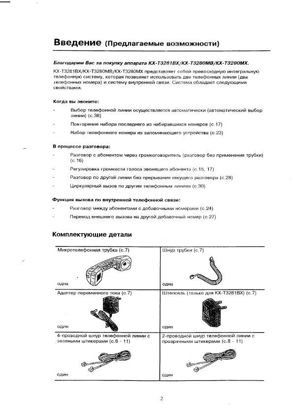 Инструкция Panasonic KX-T3281