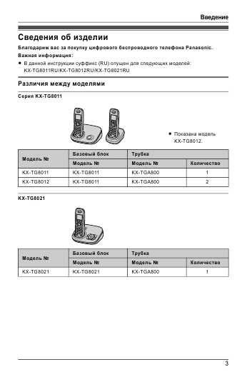 Инструкция Panasonic KX-TG8021RU