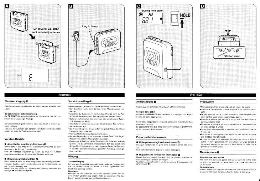 Инструкция Panasonic RQ-E10V