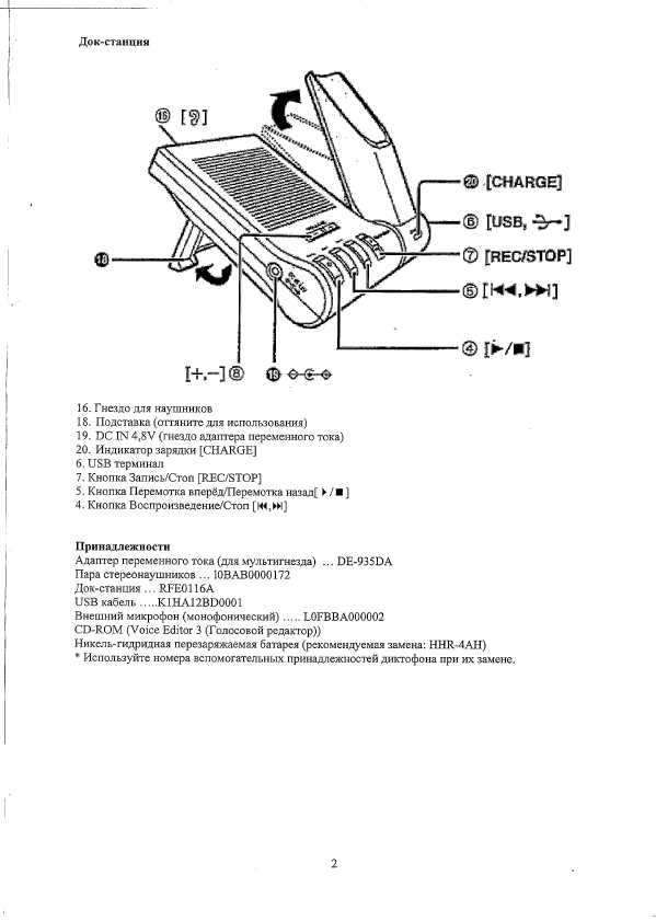 Инструкция Panasonic RR-US006