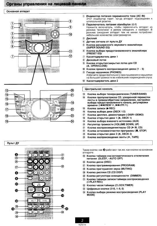 Инструкция Panasonic SC-AK310