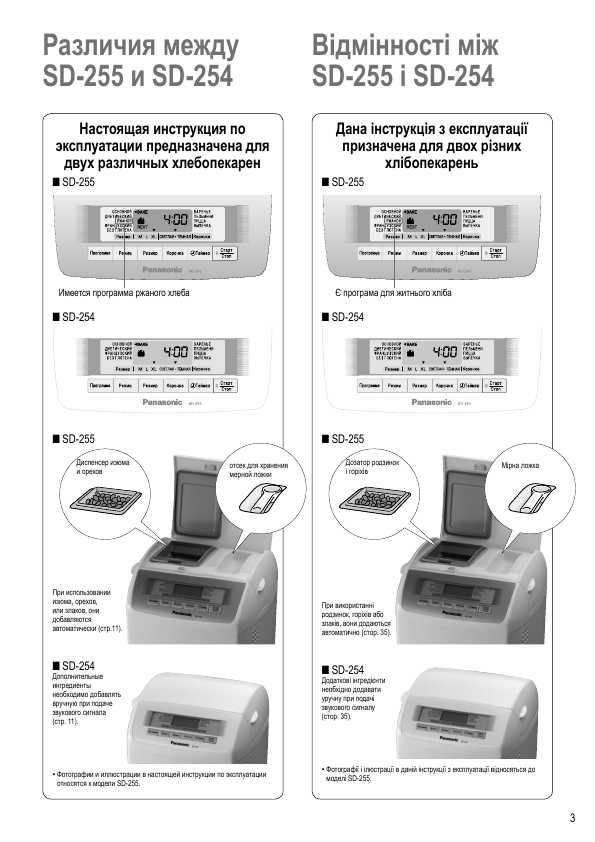 Инструкция Panasonic SD-255