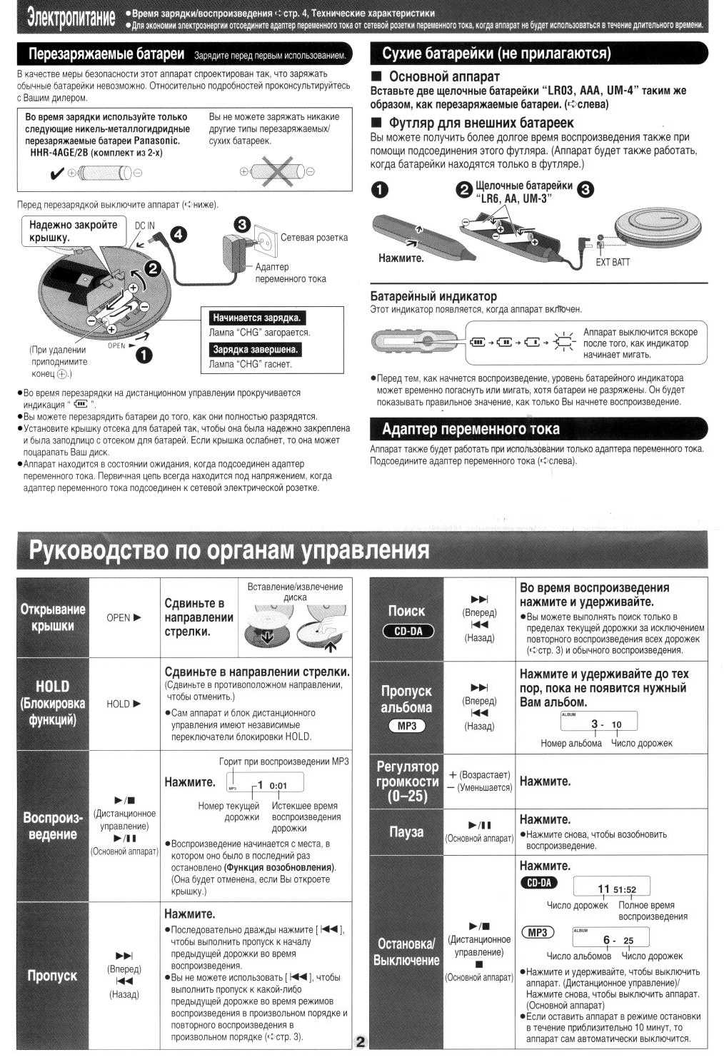 Инструкция Panasonic SL-CT520