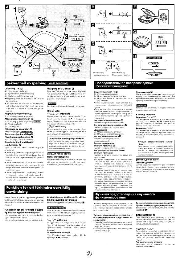 Инструкция Panasonic SL-S318