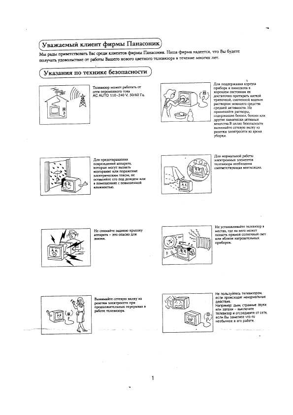 Инструкция Panasonic TC-21Z2A