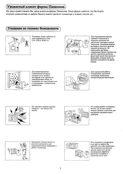 Инструкция Panasonic TX-14X1