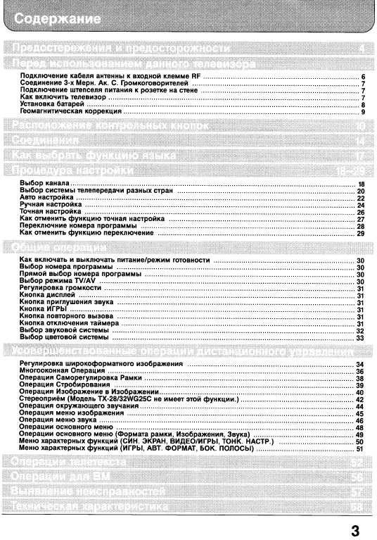 Инструкция Panasonic TX-32WG25