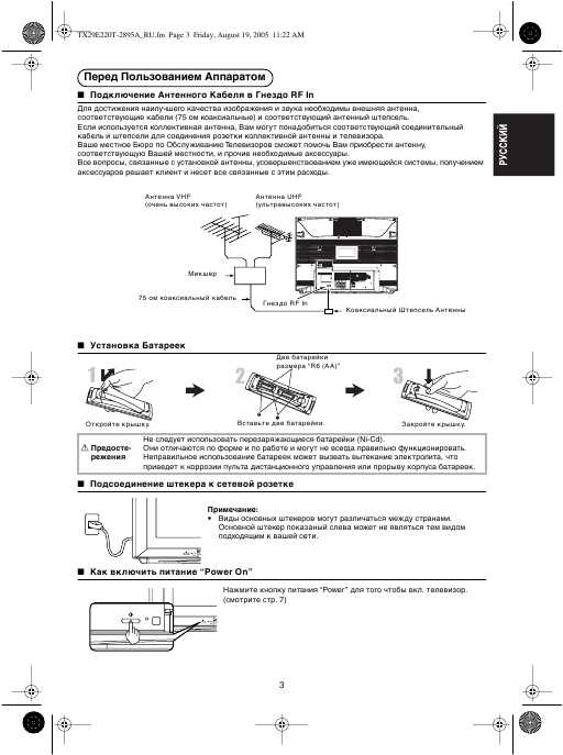 Инструкция Panasonic TX-29E220T