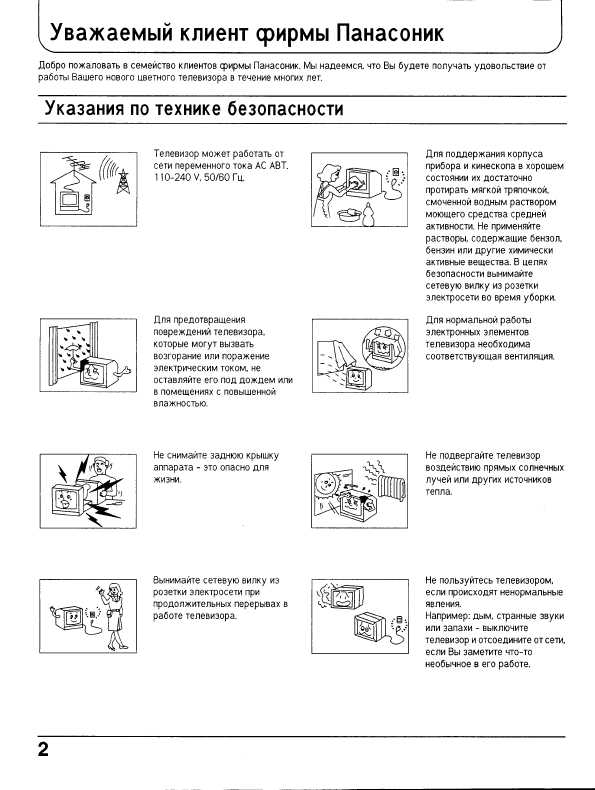 Инструкция Panasonic TX-29PS70T