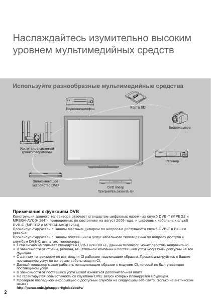 Инструкция Panasonic TX-PR50U30