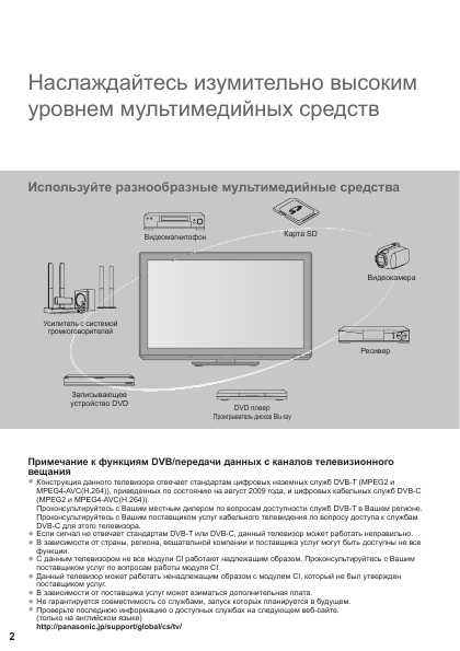 Инструкция Panasonic TX-PR50U31