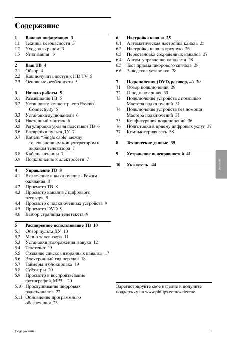 Инструкция Philips 42PES0001D