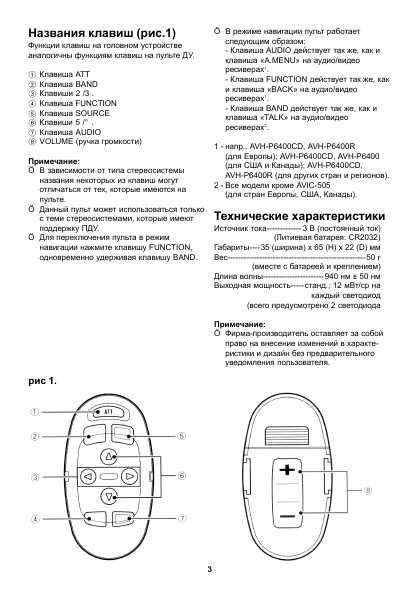 Инструкция Pioneer CD-SR100