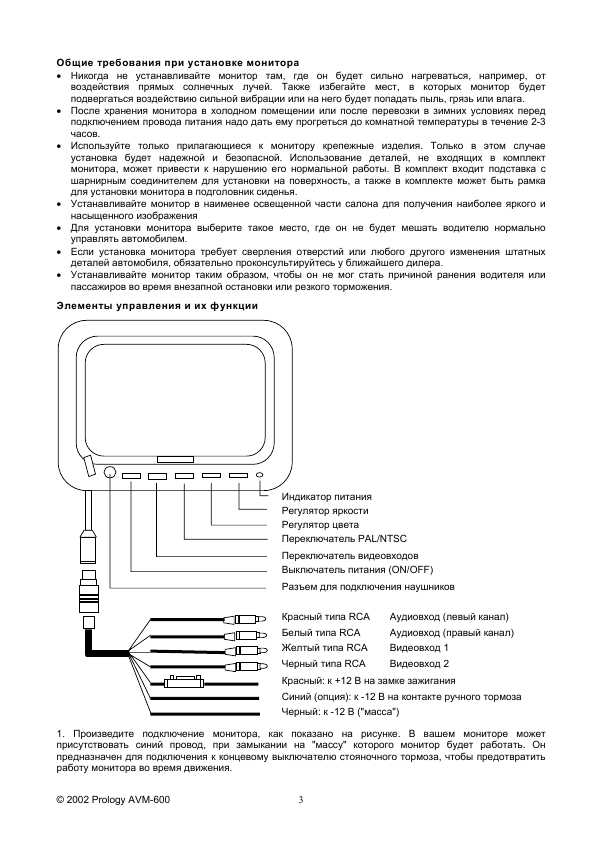 Инструкция Prology AVM-600