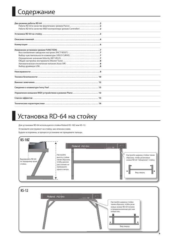 Инструкция Roland RD-64